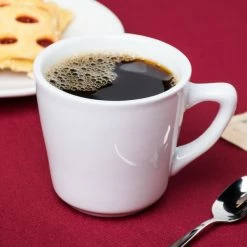 Tuxton ALF-075 Alaska 7.5 Oz. Bright White Tall China Cup - 36/Case