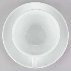 CAC China CAC E-11 Venice 11 Oz. White Cup With 6 1/2" Saucer - 24/Case 9 CAC China CAC E-11 Venice 11 Oz. White Cup With 6 1/2" Saucer - 24/Case -Rak Porcelain shop 881779