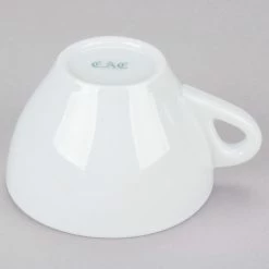 CAC China CAC E-11 Venice 11 Oz. White Cup With 6 1/2" Saucer - 24/Case 10 CAC China CAC E-11 Venice 11 Oz. White Cup With 6 1/2" Saucer - 24/Case -Rak Porcelain shop 881780