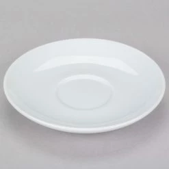CAC China CAC E-11 Venice 11 Oz. White Cup With 6 1/2" Saucer - 24/Case 11 CAC China CAC E-11 Venice 11 Oz. White Cup With 6 1/2" Saucer - 24/Case -Rak Porcelain shop 881781