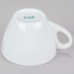 CAC China CAC E-75 Venice 7.5 Oz. White Cup With 5 7/8" Saucer - 36/Case -Rak Porcelain shop 881854