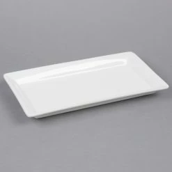 American Metalcraft Prestige CER19 14 1/4" X 7 1/2" White Rectangular Stoneware Platter -Rak Porcelain shop 889436