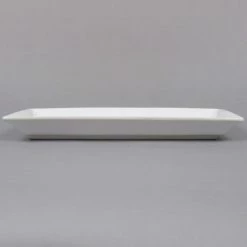American Metalcraft Prestige CER19 14 1/4" X 7 1/2" White Rectangular Stoneware Platter -Rak Porcelain shop 889440