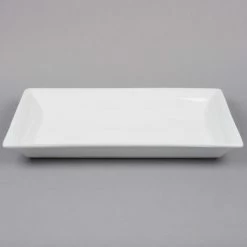American Metalcraft Prestige CER21 21" X 13" White Rectangular Stoneware Platter 8 American Metalcraft Prestige CER21 21" X 13" White Rectangular Stoneware Platter -Rak Porcelain shop 889470