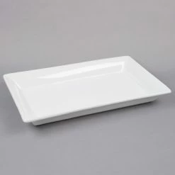 American Metalcraft Prestige CER21 21" X 13" White Rectangular Stoneware Platter 9 American Metalcraft Prestige CER21 21" X 13" White Rectangular Stoneware Platter -Rak Porcelain shop 889471