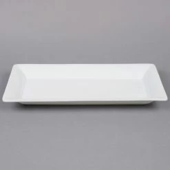 American Metalcraft Prestige CER23 18" X 8 3/4" White Rectangular Stoneware Platter -Rak Porcelain shop 889505