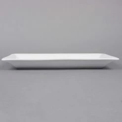 American Metalcraft Prestige CER23 18" X 8 3/4" White Rectangular Stoneware Platter -Rak Porcelain shop 889507