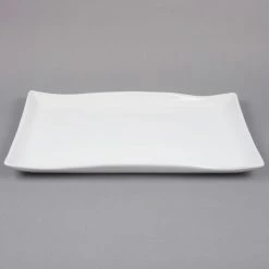 American Metalcraft Prestige CER25 21" X 13 1/2" Wavy Rectangular Stoneware Platter -Rak Porcelain shop 889604