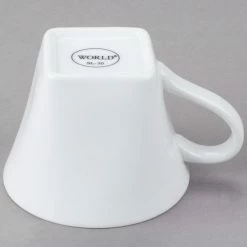 World Tableware SL-30 Slate 8 Oz. Ultra Bright White Low Porcelain Cup - 36/Case -Rak Porcelain shop 909498