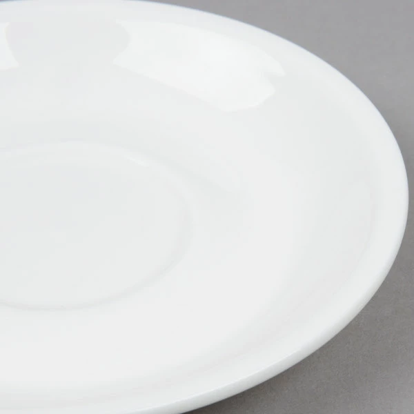 Arcoroc G3749 Daring 4 1/2" Porcelain Saucer For G3744 Porcelain Cup By Arc Cardinal - 24/Case 4 Arcoroc G3749 Daring 4 1/2" Porcelain Saucer For G3744 Porcelain Cup By Arc Cardinal - 24/Case - Image 4