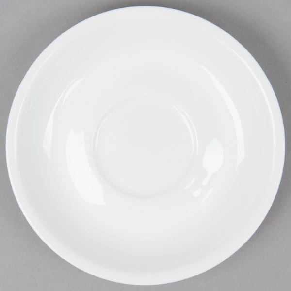 Arcoroc G3749 Daring 4 1/2" Porcelain Saucer For G3744 Porcelain Cup By Arc Cardinal - 24/Case 2 Arcoroc G3749 Daring 4 1/2" Porcelain Saucer For G3744 Porcelain Cup By Arc Cardinal - 24/Case - Image 2