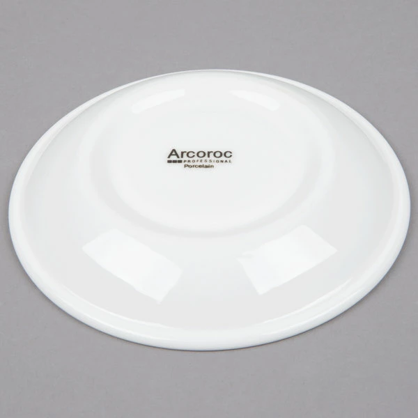 Arcoroc G3749 Daring 4 1/2" Porcelain Saucer For G3744 Porcelain Cup By Arc Cardinal - 24/Case 3 Arcoroc G3749 Daring 4 1/2" Porcelain Saucer For G3744 Porcelain Cup By Arc Cardinal - 24/Case - Image 3