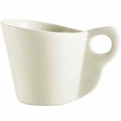CAC China CAC SOH-1 Soho 7.5 Oz. Ivory (American White) Stoneware Coffee Cup - 36/Case