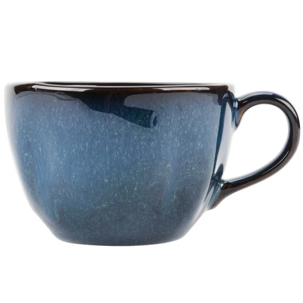Tuxton GAN-083 TuxTrendz Artisan Night Sky 10.5 Oz. Round China Cup - 24/Case 2 Tuxton GAN-083 TuxTrendz Artisan Night Sky 10.5 Oz. Round China Cup - 24/Case - Image 2