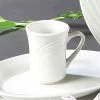CAC China CAC GAD-17 Garden State 8 Oz. Bone White Porcelain Coffee Mug - 36/Case
