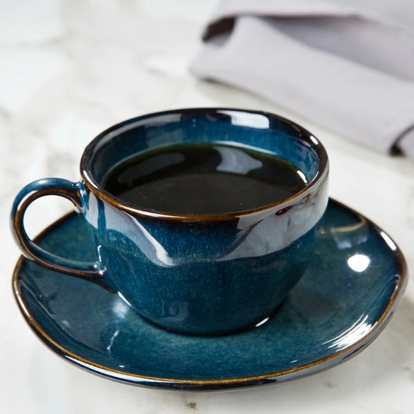 Tuxton GAN-083 TuxTrendz Artisan Night Sky 10.5 Oz. Round China Cup - 24/Case 4 Tuxton GAN-083 TuxTrendz Artisan Night Sky 10.5 Oz. Round China Cup - 24/Case - Image 4