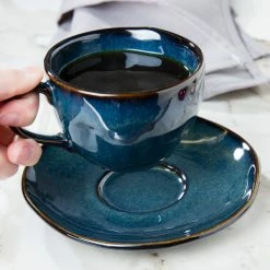 Tuxton GAN-084 TuxTrendz Artisan Night Sky 6 3/8" China Saucer - 24/Case -Rak Porcelain shop 933241