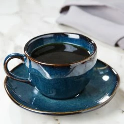 Tuxton GAN-084 TuxTrendz Artisan Night Sky 6 3/8" China Saucer - 24/Case -Rak Porcelain shop 933242