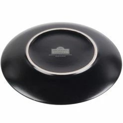 10 Strawberry Street WM-4-BLK Wazee Matte 7 3/4" Round Black Stoneware Salad Plate - 24/Case -Rak Porcelain shop 978204