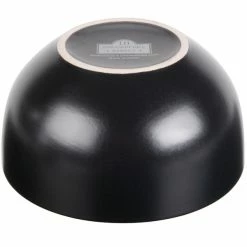 10 Strawberry Street WM-7-BLK Wazee Matte 16 Oz. Round Black Stoneware Cereal Bowl - 24/Case -Rak Porcelain shop 978369