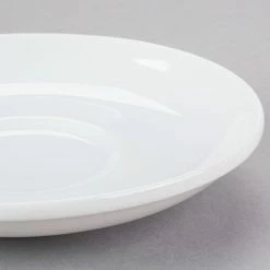 Syracuse China 911194031 Reflections 5 7/8" Aluma White Porcelain Tea Saucer / Coupe - 36/Case -Rak Porcelain shop 984459