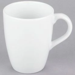 10 Strawberry Street RB0100 Classic White 12 Oz. White Porcelain Barrel Mug - 12/Case -Rak Porcelain shop 990072