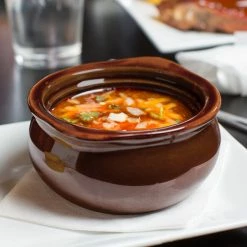 Acopa 12 Oz. Brown Stoneware Onion Soup Crock / Bowl - 24/Case -Rak Porcelain shop 991775