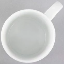 10 Strawberry Street RW0028 Royal White 8 Oz. White Round Porcelain C-Handle Mug - 24/Case -Rak Porcelain shop 993877